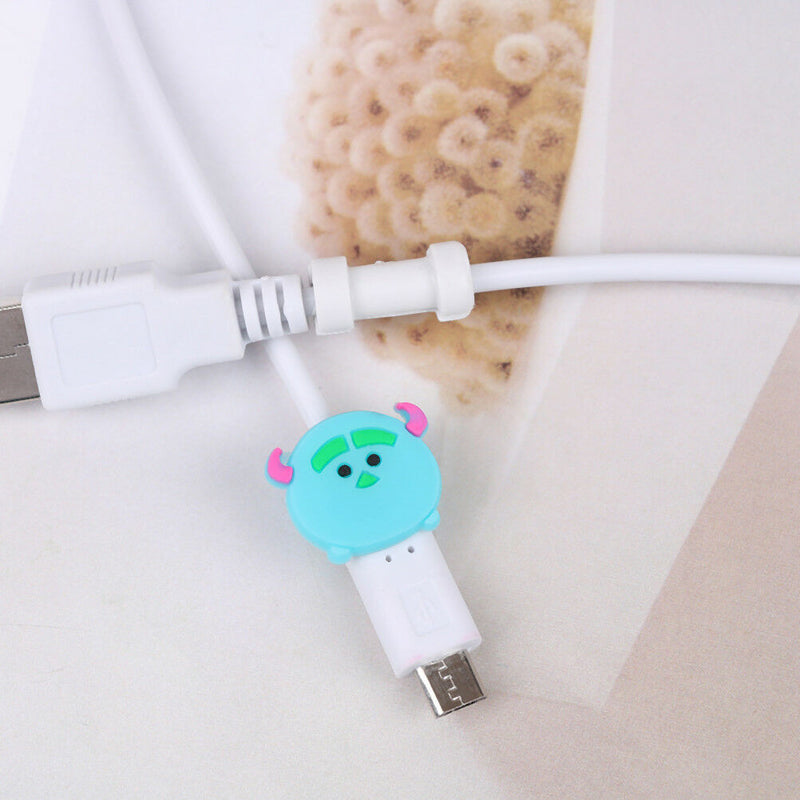 10Pcs Cartoon cable protector for phone cable Winder Cover Organizer Case ME