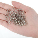 100 Pack Small Key Ring 12 mm Round Metal Split Rings for Home Keys Organization