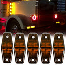 10PCS LED Red/Amber Side Fender Marker Lamp 2.5" Clearance Truck Trailer Lamp