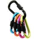 5 pcs D-ring Key Chain Aluminum Alloy Carabiner Locking Clip Hook for Campi