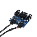 1Pc 9pin USB header male 1 to 4 female extension splitter cable 9p multiplie OZ
