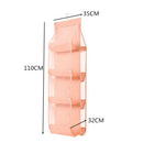 8 Pockets Hanging Purse Handbag Organizer Bag Collection Organizer Pink
