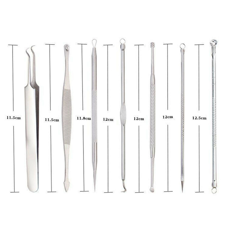 7 Pieces Facial Blackhead Remover Cleaner Tweezers Acne Comedone Needles Set