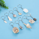 Set of 2 Handmade Seashell Keychain Natural Beach Sea Shell Pendant Key Ring AU