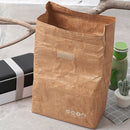 Brown Paper Lunch Bag Reusable Insulated Thermal Cooler Sack Magnetic ClosureGG