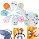 Random Summer Cartton Round Mini Folding Fan Cute Small fan Silk Souvenir GiftOZ