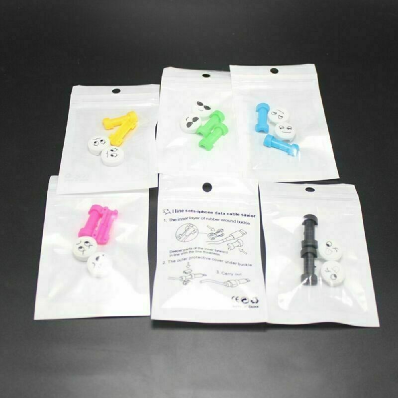 10X Cute Charger Cable Saver tective Cases tector For Cellph-L K6G5 B2L5