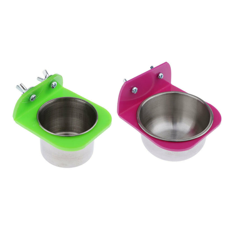 4 Packs Bird Parrot Water Food Feeder Parrots Hanging Cup For Small