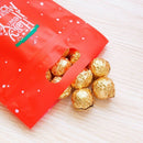 50Pcs Christmas Gift Bag Nougat Cookies Packaging Zipper Closure Bag Baking
