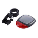 Solar Powered LED Bicycle Tail Light Bike Cycling Rear Safety Warning Lamp