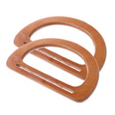 2pcs Handmade Wooden Purse Handbag Handle Replacement Bag Accessories Brown