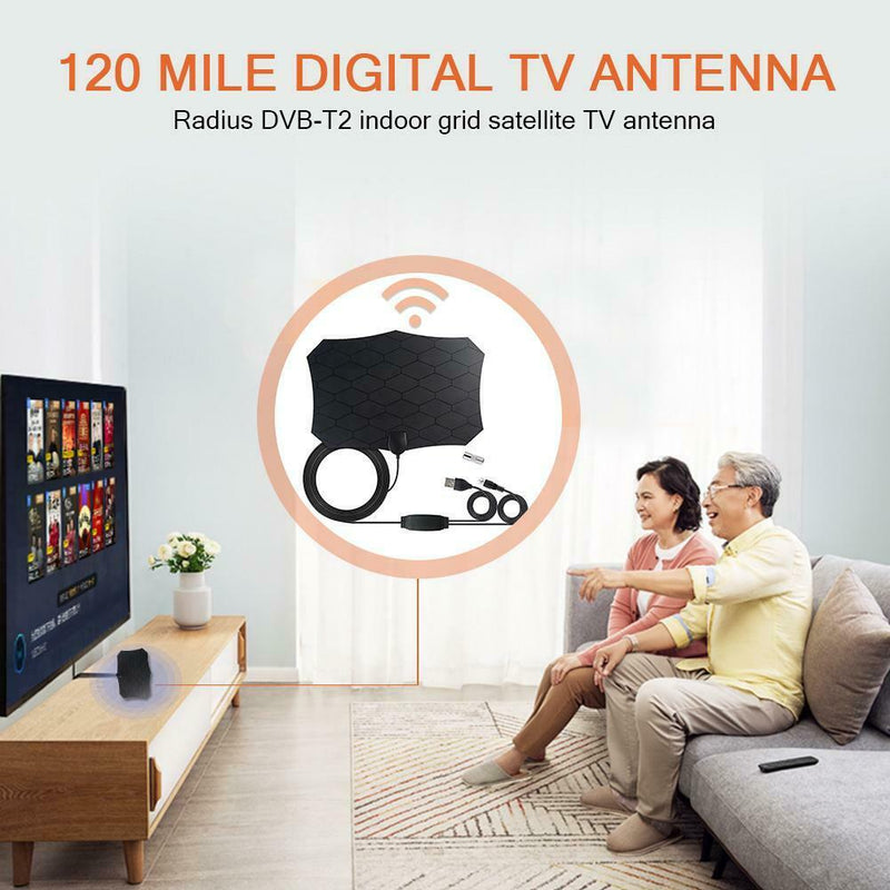 HJ0002 120 Miles 25DB TV Antenna Radius DVB-T2 Indoor Satellite Grid Aerial