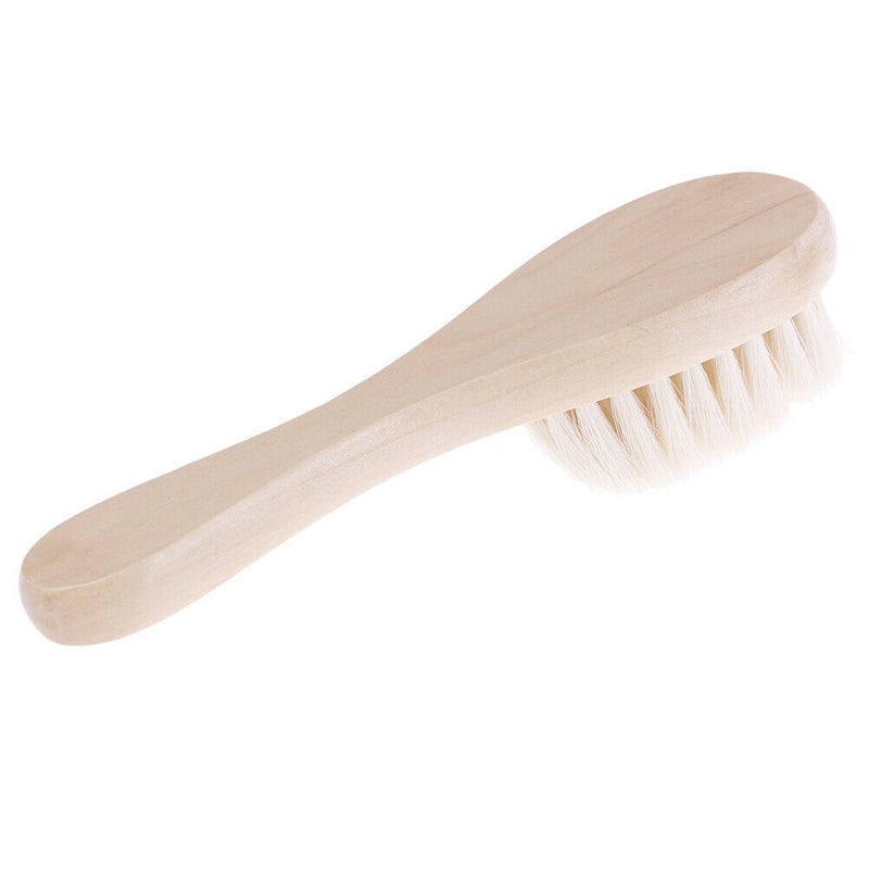 Eco-Friendly Comfortable Baby Goat Hair Brush and Comb Set for Newborn Tod JR