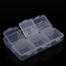 Mini Portable Empty Braille 6 Cells Pill Medicine Drug Storage Case Box Clear