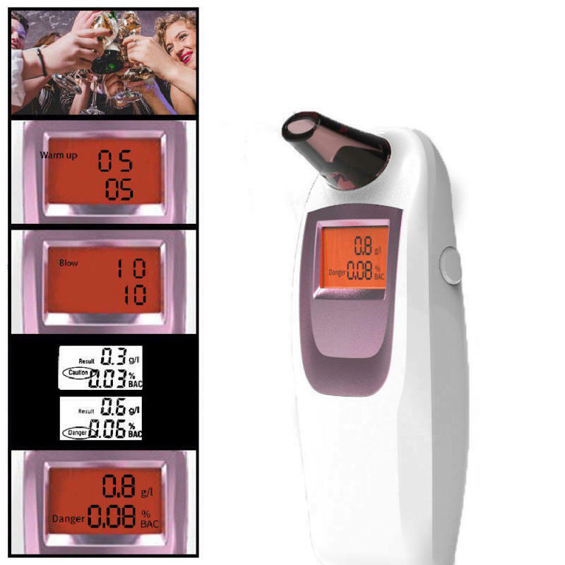 Drive Safe Digital Breath Alcohol Test Detector Portable Handheld Breath ZTY