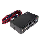 USB3.0/2.0 Hubs 5.25''Muiti-function Media Dashboard Front Panel Memory Card