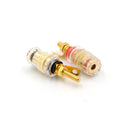 2x 4MM Brass Speaker Amplifier Terminal Binding Post Connector Red & Black MO