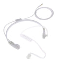 3.5mm Plug Earpiece Throat Mic Headset Covert Acoustic Tube Microphone White