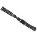 24mm Stainless Steel Watch Band Strap Straight End (Black) P3H1