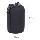 Neoprene Camera Lens Pouch Drawstring Waterproof Shockproof Soft Bag (L)