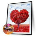 Red Heart Tree Diamond Painting 5D DIY Full Round Drill Picture Love Decor