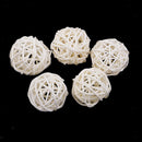 60 Pieces Mixed 3cm Handmade Rattan Wicker Ball Decoration Ornaments Wedding