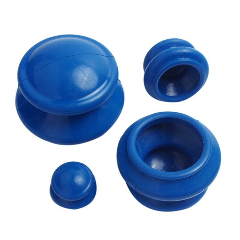 4pcs Natural Rubber Cupping Therapy Set Health Care Small Body Cupping Jar  J1R1