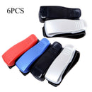 6x Plastic Car Auto Sun Visor Glasses Eyeglass Pen Ticket Card Clip Rack Holder