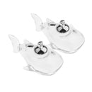2pcs Mini Clear Shark Glass Vial Pendant