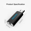 USB Audio Adapter Sound With Mic USB to Jack 3.5mm Converter for Computer PC