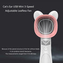 Cartoon USB 3 Speed Adjustable Bladeless Fan Desktop Cooling Fan (White)