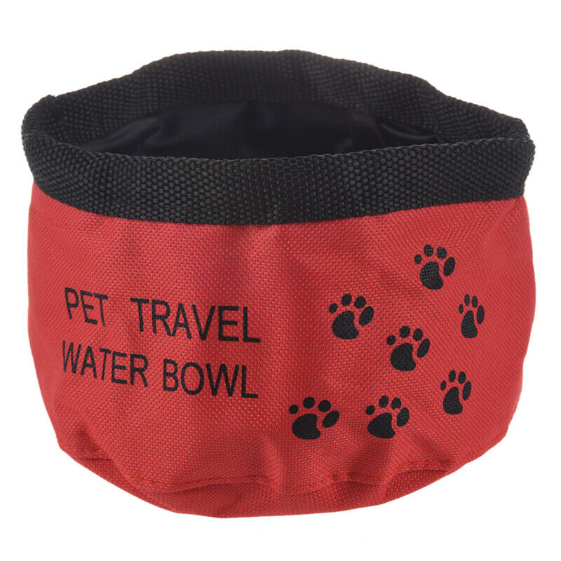 8inch Fold Up Travel Dog Water Drinking Bowl C1C4