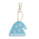 5Pcs DIY Xmas Keychains Diamond Painting Kits Keyring Bag Hanging Craft