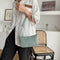 Women Simple PU Leather Handbag Chain Travel Shoulder Totes Bag (Green)