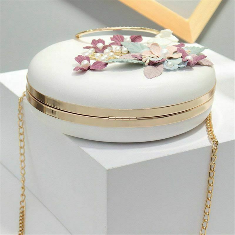 Round Banquet Party Bag With Hasp Lock Women Bag Day Clutches Ladies Weddin A2O2