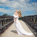 Maternity Dress For Photography Boat Neck Dress Maternty Off Shoulder Long