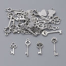30Pcs Assorted Key Charms DIY Necklace Bracelet Earring for Jewelry Making