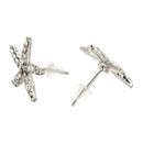 Flower Earrings, Starfish Earrings, Faux Diamond Embellished Earrings