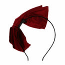 1X Sweet Cute Korea Style Big Bowknot Hair Band Bow Headband(Wine Red)