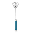 2x Stainless Steel Manual Egg Whisk Beater Stirrer for Kitchen Milk Bread