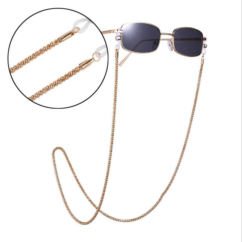 New Metal Cord Glasses Strap Golden Fashion Men Women Reader Sunglasses Chai.AU