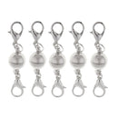 5 Pieces Ball Magnetic Jewelry Clasps with Lobster for Necklace Jewellery Making