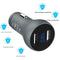 GS-C0065 5V 4.8A 2 USB Car Charger Digital Display Durable Mobile Power Adapter