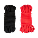 2x 6mm Tying Cotton Cord Thread Games Macrame Jewellery DIY Black+Red - 10m