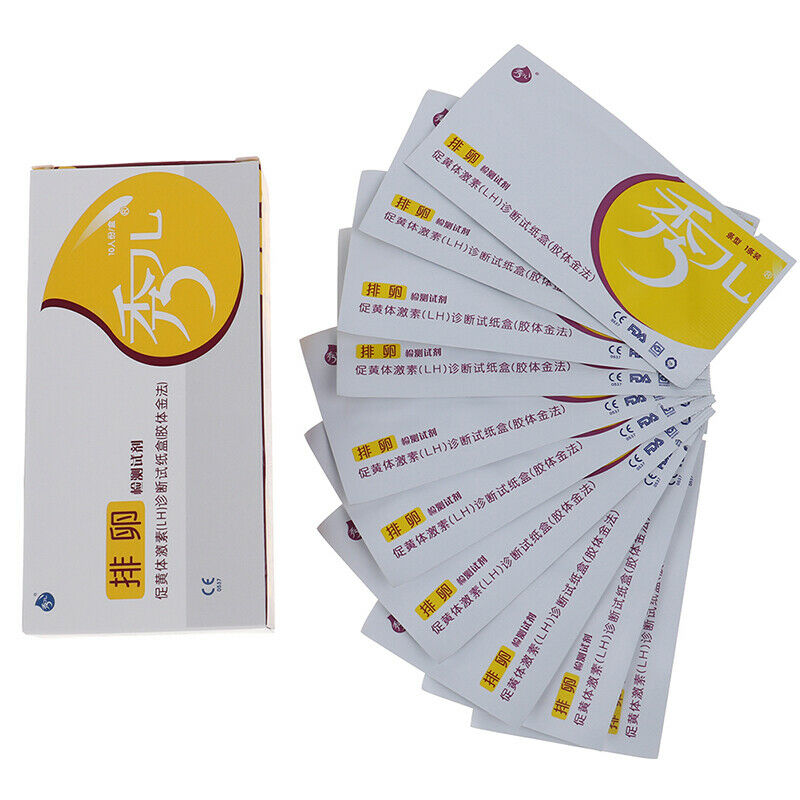 10Pcs Ovulation Test Strip Predictor Fertility Stick Automatically Recognizin-
