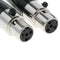 2 x 4 Pin XLR Female Cable Connector, Fit for Microphones, Black and Sliver
