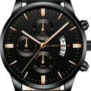 Cuena Men'S Leather Alloy Sports Watch Men'S Business Watch Men'S Quartz Cl Q7F1