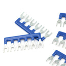 5Pcs TB-1506 15A 6 Postions Pre Insulated Terminal Barrier Strip Blue  F Gw