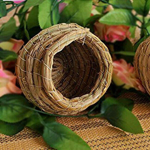 Cute Bird's Nest Handwoven Straw House small animals Hamster