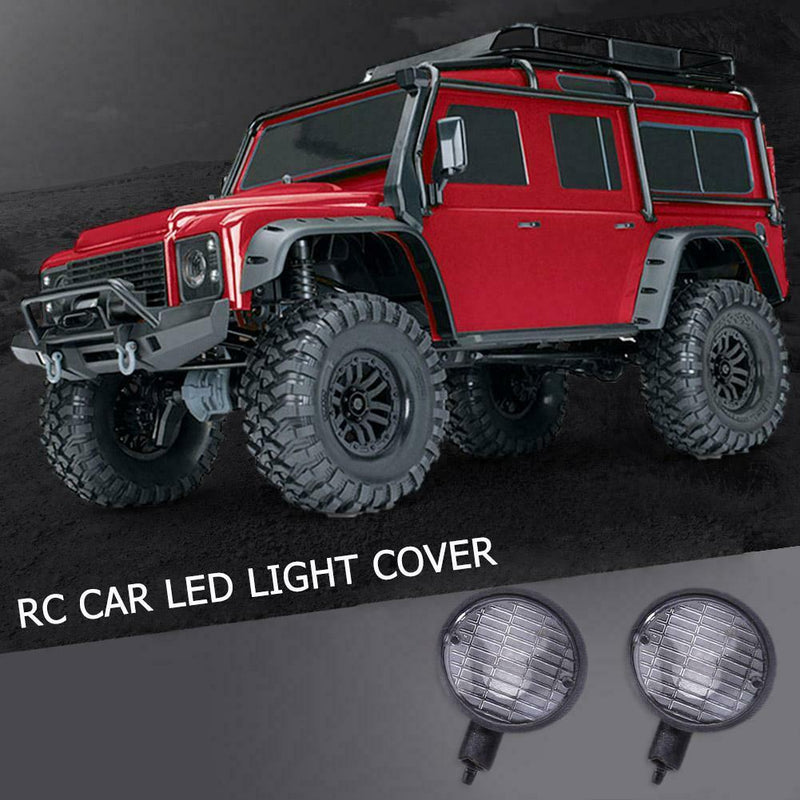 4pcs RC Car LED Light Cover Lampshade for 1:10 Tamiya HSP (Round White)